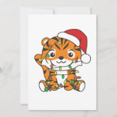 Tijger Kerstmis Winter Dieren Vakantie Tijgers Feestdagenkaart (Voorkant)