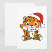Tijger Kerstmis Winter Dieren Vakantie Tijgers Feestdagenkaart (Voorkant / Achterkant)