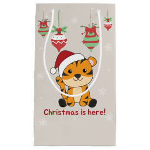 Tijger kerstwinter winterdieren tijger klein Gi Cadeauzakje