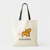 Tijger Kids Cute Persoonlijk Tote Bag (Voorkant)