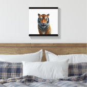 Tijger kijken canvas afdruk (Insitu (Slaapkamer))
