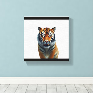 Tijger kijken canvas afdruk