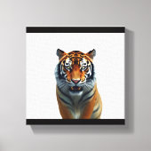 Tijger kijken canvas afdruk (Voorkant)