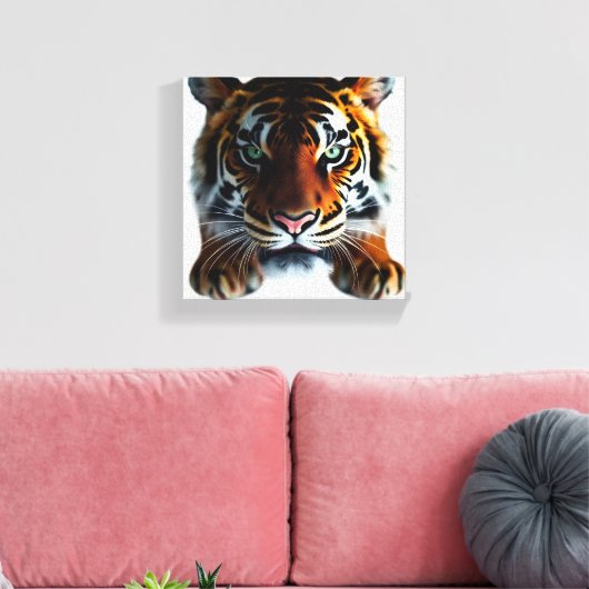 Tijger Kijken Canvas Afdruk (Insitu (Woonkamer))
