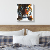 Tijger Kijken Canvas Afdruk (Insitu (Slaapkamer))