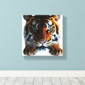 Tijger Kijken Canvas Afdruk (Insitu (Houten vloer))