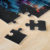 Tijger kijkt naar Reflectie in Water Legpuzzel (Zijkant)