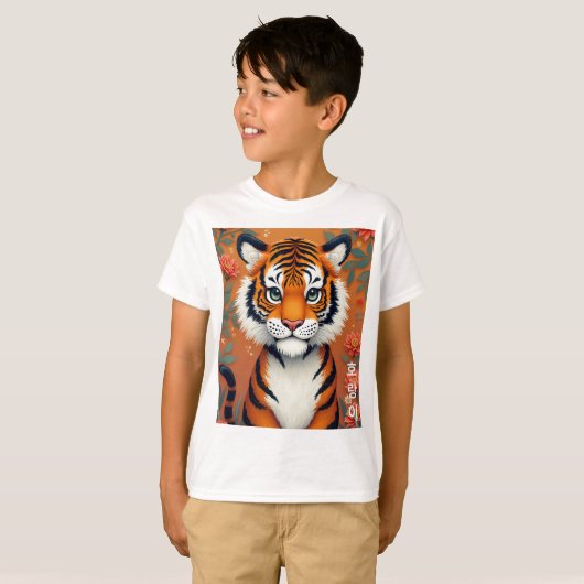 Tijger Kinder T-shirt (Voorkant volledig)
