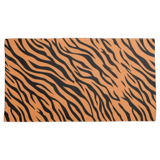 Tijger King Size Kussen Hoesje Paar Kussensloop (Voorkant-Rechts)