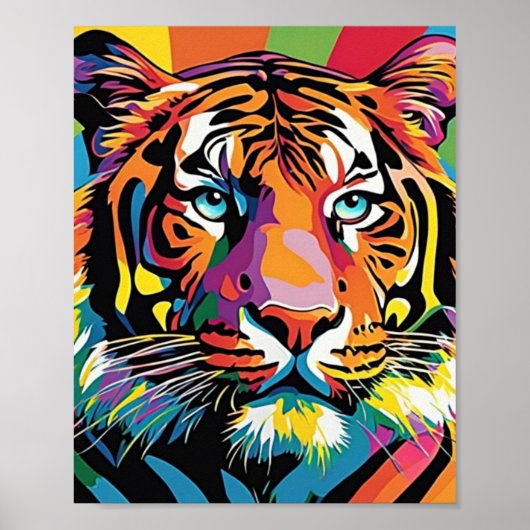 Tijger Kleur Poster (Voorkant)