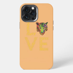 Tijger Kleurrijk Gezicht Ontwerp Strepen Liefde Ex iPhone 13 Pro Max Hoesje