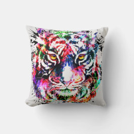 tijger | Kleurrijke tekening | Abstracte tijger Kussen