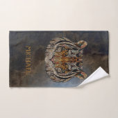 Tijger Kop, Gezicht, Leer Look Bad Handdoek (Handdoek)