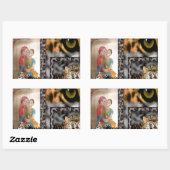 Tijger & Koppel Kunstprint Rechthoekige Sticker (Vel)