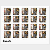 Tijger & Koppel Kunstprint Vierkante Sticker (Vel)