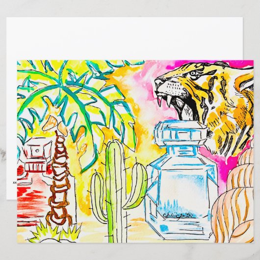 Tijger Kunst (Voorkant / Achterkant)
