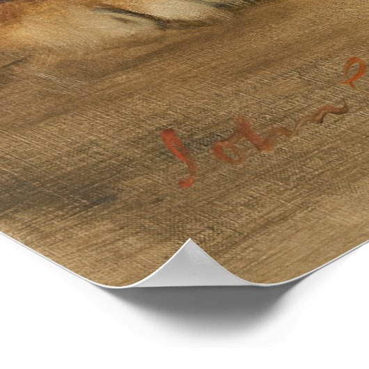 Tijger  Kunst, Muted Neutral  Kunst Poster (Hoek)