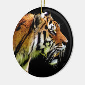 Tijger - Kunstwerk voor wilde dieren Keramisch Ornament (Links)