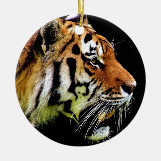 Tijger - Kunstwerk voor wilde dieren Keramisch Ornament (Voorkant)