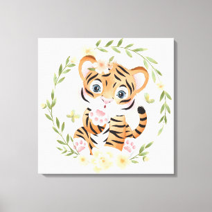 Tijger Kus Canvasprint Canvas Afdruk
