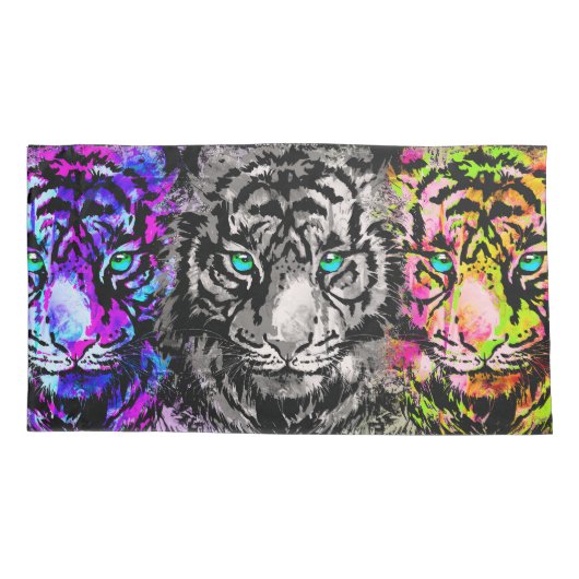 Tijger Kussensloop - 3 Tijgerhoofden (Achterkant)