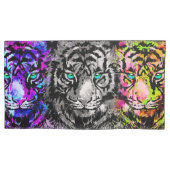 Tijger Kussensloop - 3 Tijgerhoofden (Voorkant)