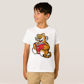 tijger leest boek t-shirt (Voorkant volledig)
