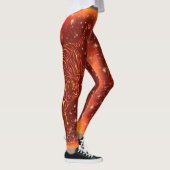 Tijger Leggings die in Galaxy Sterrennacht lopen (Rechts)