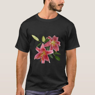 Tijger Lelies Bloemen Art Illustratie T-shirt