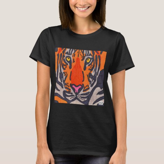 Tijger (levendig) - Dames Basic T-Shirt (Voorkant)