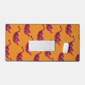 Tijger - Levendig Roze Bureaumat (Keyboard & Muis)