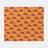 Tijger - Levendig Roze Fleece Deken (Voorkant (Horizontaal))