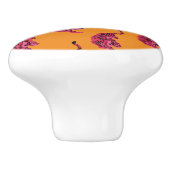 Tijger - Levendig Roze Keramische Knop (Zijkant)