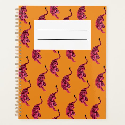 Tijger - Levendig Roze Planner (Voorkant)