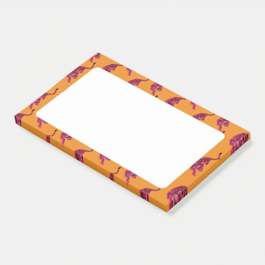 Tijger - Levendig Roze Post-it® Notes (Schuin)