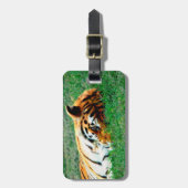 Tijger Liggend Bagage Label (Voorkant verticaal)