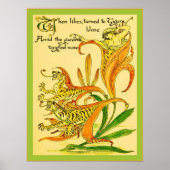 Tijger Lilies ~  Art Nouveau Print (Voorkant)