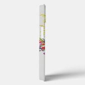 Tijger Lilies Gladioli en Scabious in een blauw Case-Mate iPhone Case (Achterkant / Rechts)