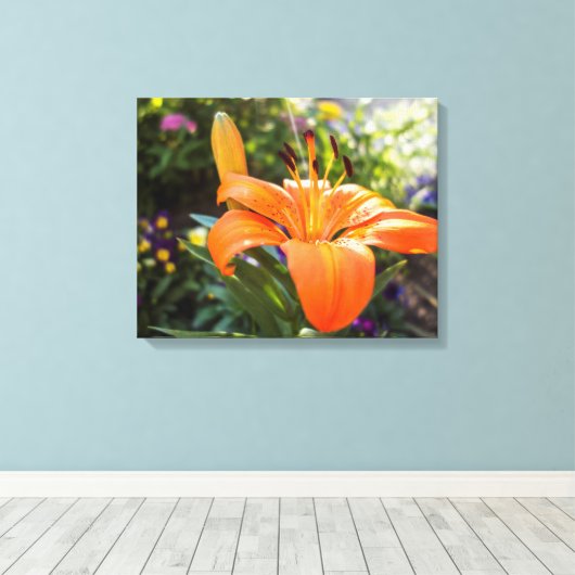 Tijger Lily Canvas Print (Insitu (Houten vloer))