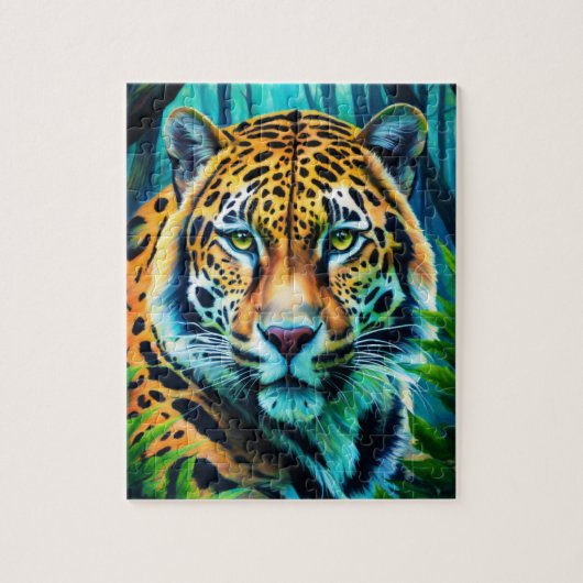 Tijger Logo Puzzel | Krachtige Wilde Tijger Jigsaw (Verticaal)