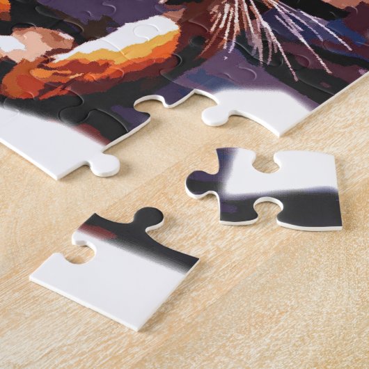 Tijger loopt legpuzzel (Zijkant)