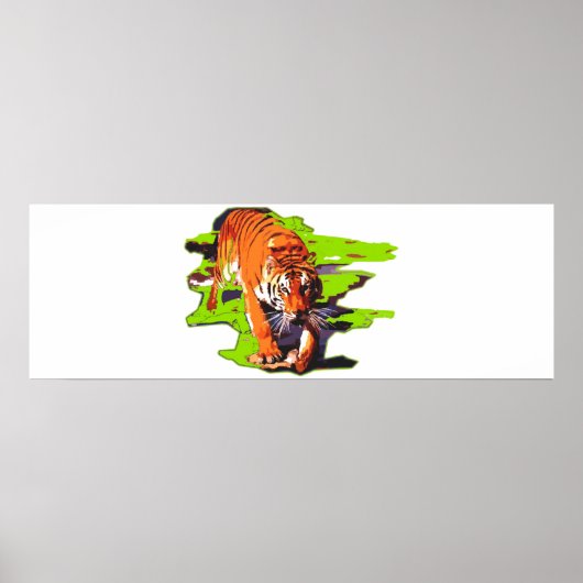 Tijger loopt poster (Voorkant)