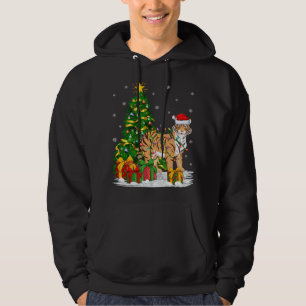 Tijger Lover Xmas familie komt overeen met Santa F Hoodie
