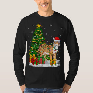 Tijger Lover Xmas familie komt overeen met Santa F T-shirt