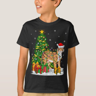 Tijger Lover Xmas familie komt overeen met Santa F T-shirt