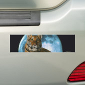 TIJGER MAAN BUMPERSTICKER (Op auto)