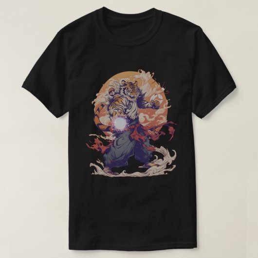 Tijger Mage Anime Art T-shirt (Design voorkant)