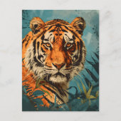  tijger: majestueuze nostalgie briefkaart (Voorkant)