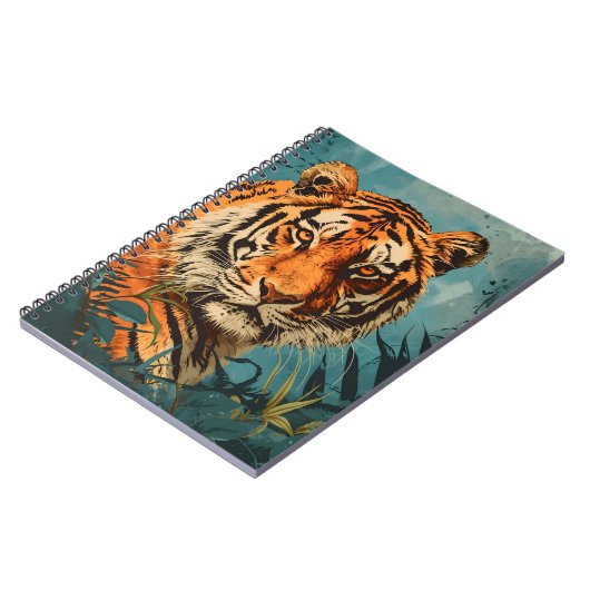  tijger: majestueuze nostalgie notitieboek (Linkerzijde)