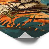 tijger: majestueuze nostalgie poster (Hoek)